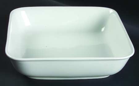 White 8" Square Vegetable Bowl