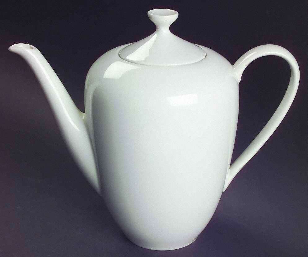 White Coffee Pot & Lid