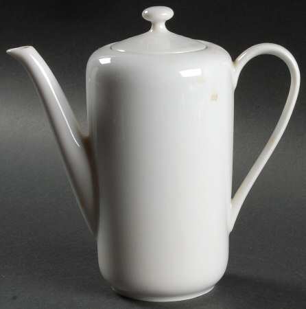 White Small Coffee Pot & Lid