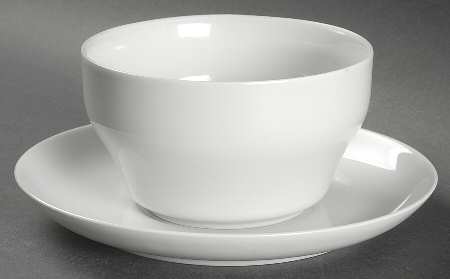 White Mayonnaise Bowl & Underplate
