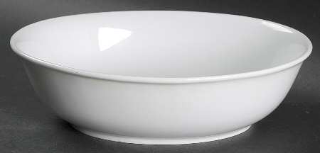 White 8" Oval Vegetable Bowl