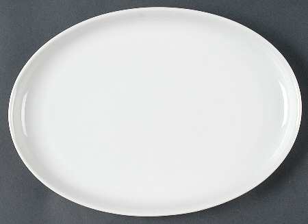 White 12" Oval Serving Platter