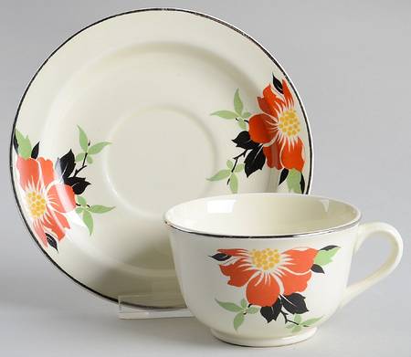488 Footed Cup & Saucer Set