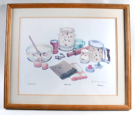 Autumn Leaf Print "Mixing Time" Framed