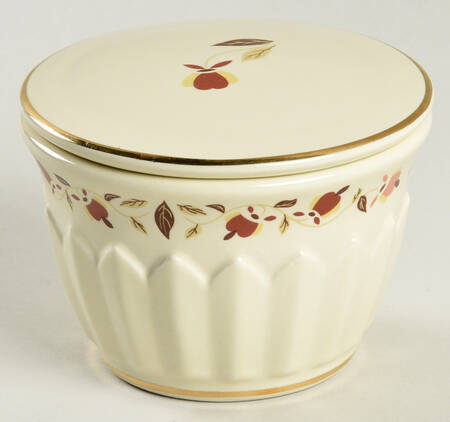 Autumn Leaf Fluted Sugar Bowl & Lid
