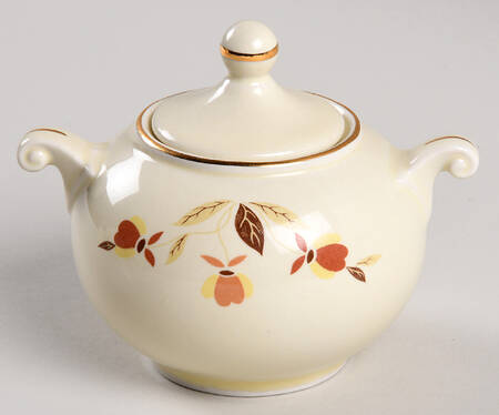Autumn Leaf Morning Sugar Bowl & Lid