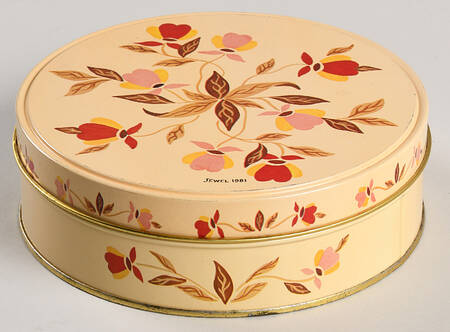 Autumn Leaf Holiday Fruit Cake Tin & Lid