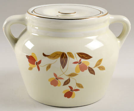 Autumn Leaf 2 1/4 Qt 2 Handled Bean Pot & Lid