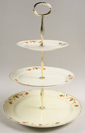 Autumn Leaf 13 7/8"-14 1/4" 3-Tiered Serving Tray(DP,SP,BB) HC