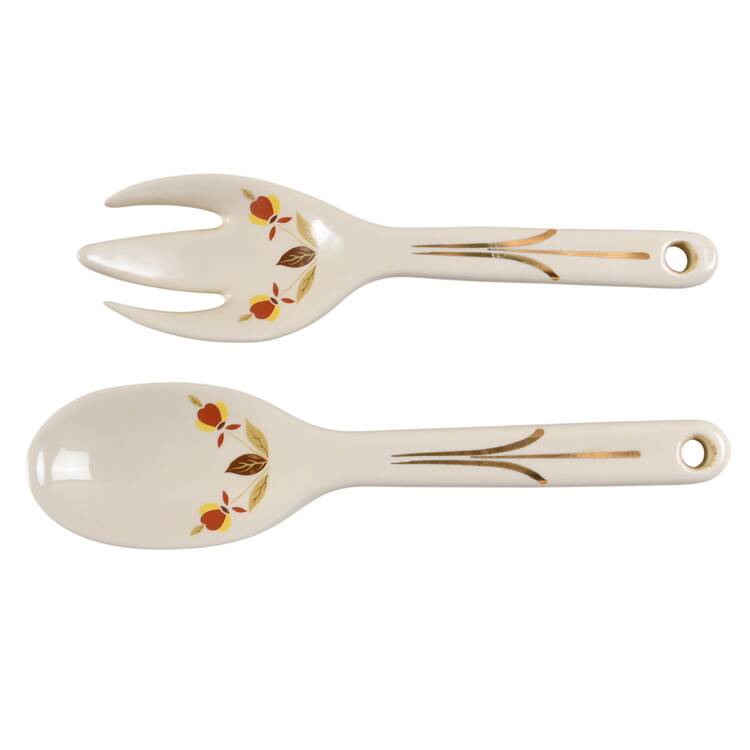 Autumn Leaf 2 Piece Salad Set, Solid Piece