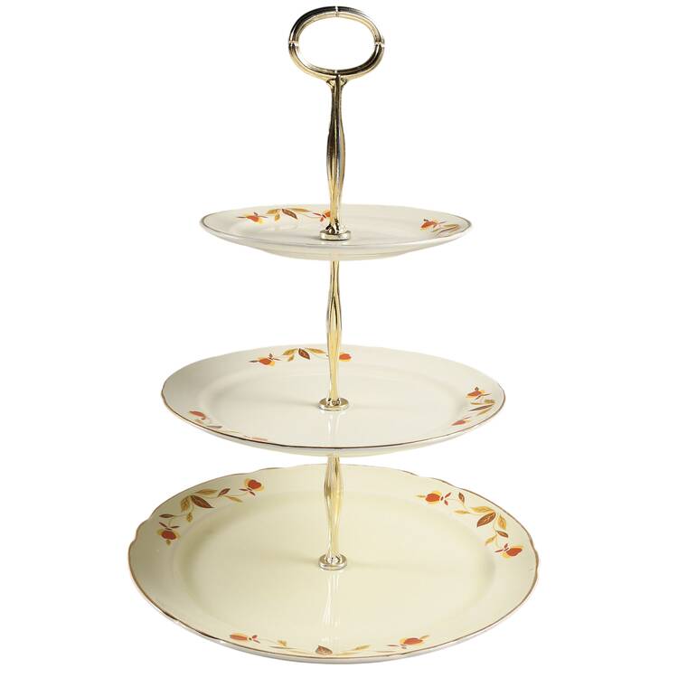 Autumn Leaf 13 7/8"-14 1/4" 3-Tiered Serving Tray(DP,SP,BB) HC