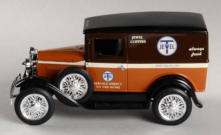 Autumn Leaf 1931 Die Cast Metal Jewel Tea Truck Bank in Box