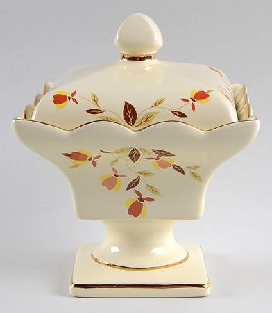 Autumn Leaf Pedestal Candy Box with Lid
