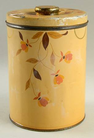 Autumn Leaf Medium Metal Canister & Lid