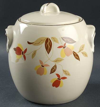 Autumn Leaf Pretzel Jar & Lid