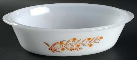 Autumn Leaf 1 Quart Glassware Casserole No Lid