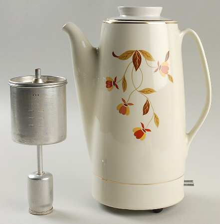 Autumn Leaf Electric Percolator & Lid W/Drip Basket No Cord