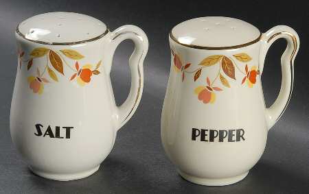 Autumn Leaf Right Hand Handled Range Salt & Pepper Set