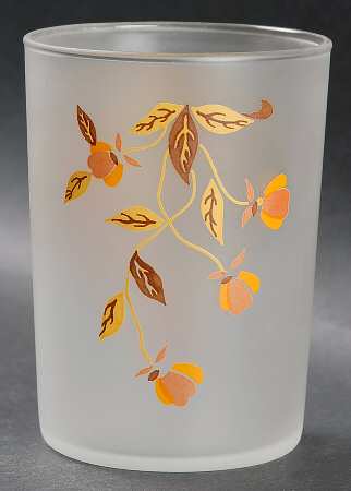 Autumn Leaf 8 Oz Glassware Frosted Tumbler