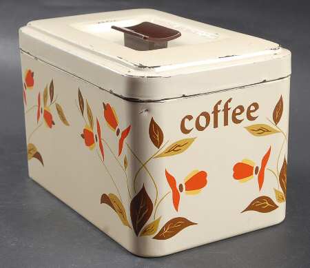 Autumn Leaf Metal Coffee Canister & Lid
