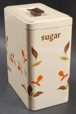 Autumn Leaf Metal Sugar Canister & Lid