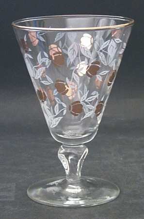 Autumn Leaf Glassware Goblet (Libbey No #)