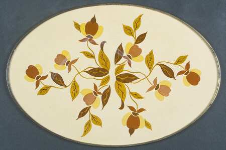 Autumn Leaf Metal Back Oval Hot Pad