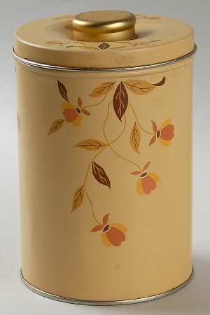 Autumn Leaf Small Metal Canister & Lid