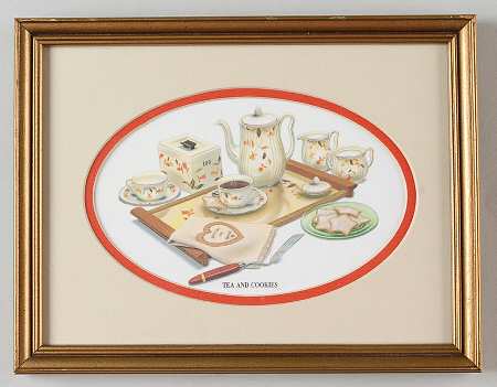 Autumn Leaf Framed "Tea and Cookies" Print