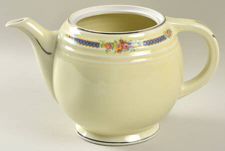 Blue Bouquet (Platinum Trim) Five Band Coffee Pot No Lid