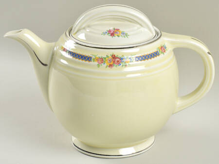 Blue Bouquet (Platinum Trim) Five Band Coffee Pot & Lid