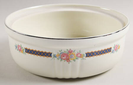 Blue Bouquet (Platinum Trim) 1.5 Quart Radiance Casserole No Lid