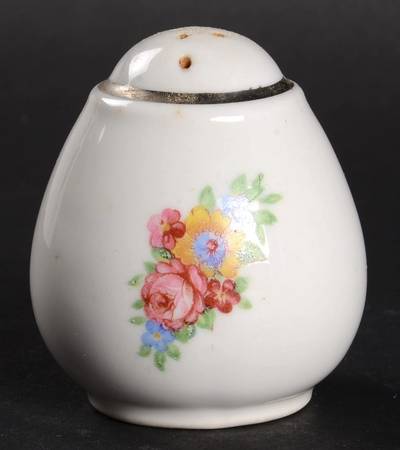Blue Bouquet (Platinum Trim) Teardrop Shape Pepper Shaker
