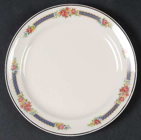 Blue Bouquet (Platinum Trim) Bread & Butter Plate