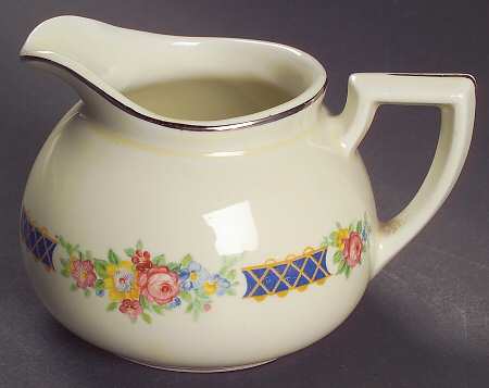 Blue Bouquet (Platinum Trim) Boston Creamer