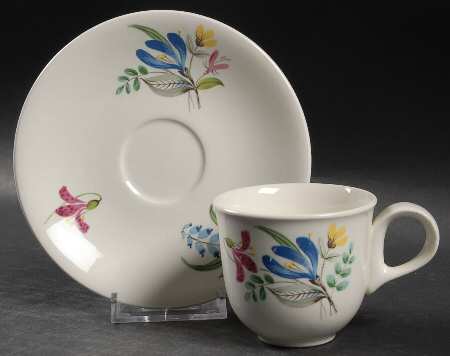 Bouquet Flat Demitasse Cup & Saucer Set