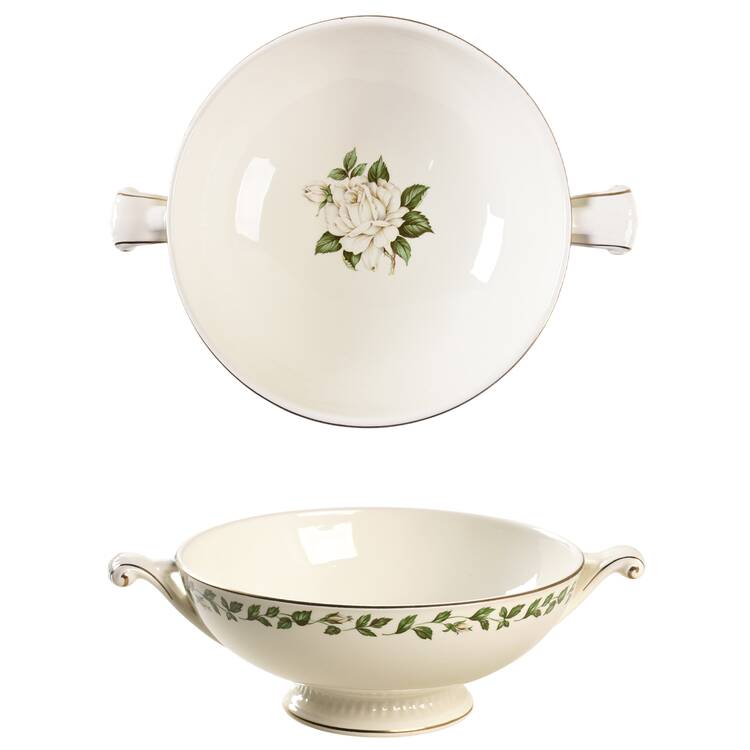 Cameo Rose Round Vegetable No Lid