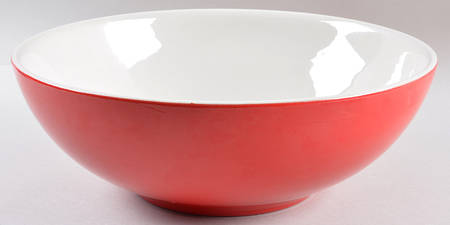 Chinese Red 12" Round Serving Bowl
