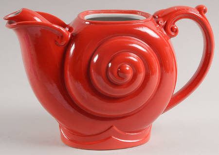 Chinese Red Nautilus Teapot No Lid