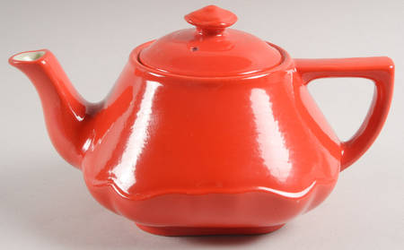 Chinese Red Baltimore Teapot & Lid
