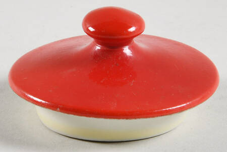 Chinese Red Lid for New York Sugar Bowl