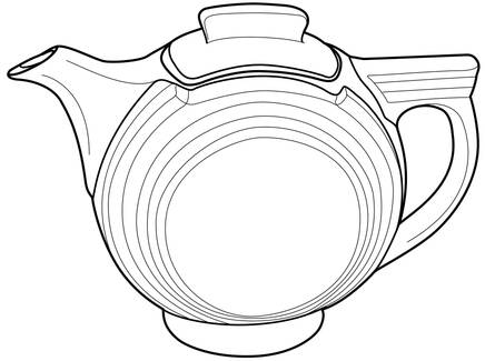 Chinese Red Basketball Teapot & Lid