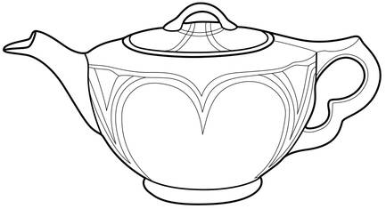 Chinese Red Kansas Teapot & Lid