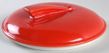 Chinese Red Lid for 2 Qt Round Sundial Casserole