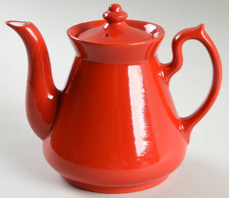 Chinese Red Philadelphia Teapot