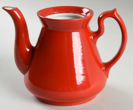 Chinese Red Philadelphia Teapot No Lid
