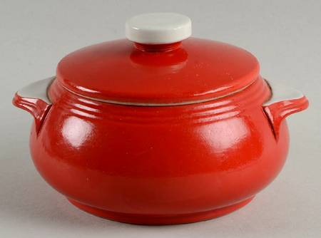 Chinese Red Drip Jar & Lid (No Strainer)