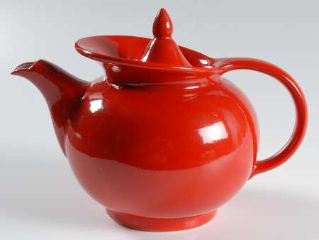Chinese Red Windshield Teapot & Lid