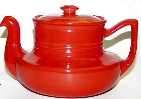Chinese Red Coffelator Coffee Pot & Lid