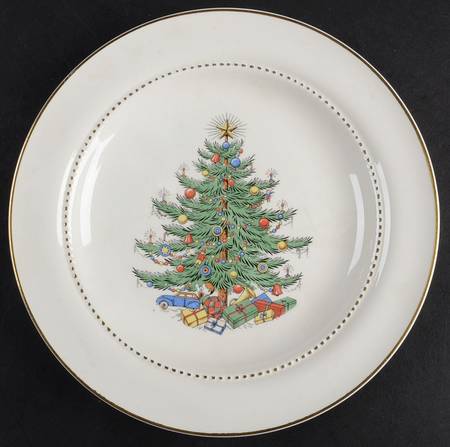Christmas Tree & Holly Salad Plate